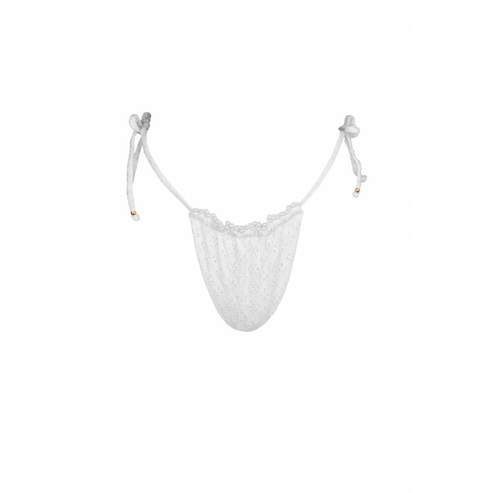 NEW SOAH women's eyelet juliet bikini bottoms in white